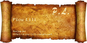 Picu Lili névjegykártya